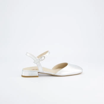 Paul Green Peeptoes Slingpumps 3843-017 Glattleder weiß