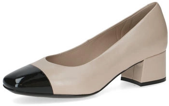 Caprice Pumps Blockabsatz 415 beige schwarz
