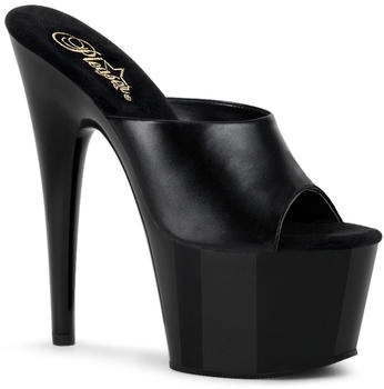 Pleaser Adore-701 Plateau-Sandalen schwarzes Leder