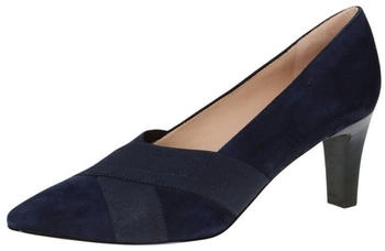Peter Kaiser Veloursleder Textil Pumps dunkelblau