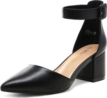 Dream Pairs Hochzeitsschuhe Spangenpumps Sandaletten Slingback Pumps schwarz pu ANNEE