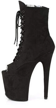 Pleaser Peep Toe schwarz Velours