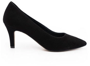 S.Oliver Trachtenpumps Eluisa taupe schwarz Veloursleder Absatz 7cm