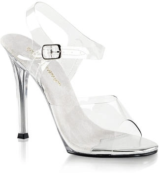 Fabulicious High-Heels Knöchelriemchen Sandaletten transparent GALA-08
