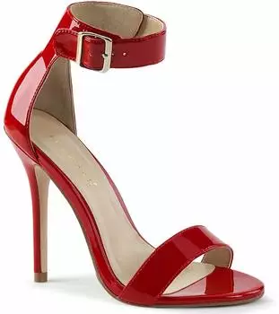 Pleaser Pleaser High-Heels Sandaletten rot Lack Fesselriemchen AMUSE-10