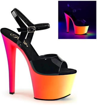 Pleaser RAINBOW-309UV Sandale schwarz