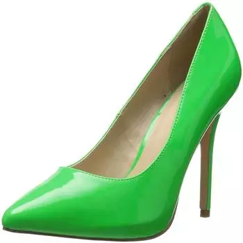 Pleaser AMUSE-20 Neon Green Pat
