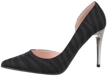 Ital Design Pumps Textil schwarz BO-159-