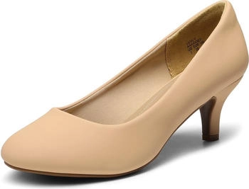 Dream Pairs Damen-Pumps geschlossene Zehenpartie nackt nubuck LUVLY