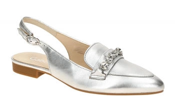 Gabor Sling Pumps silber grau metallic Kristall 61 531 61