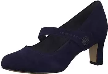 Jana Shoes Pumps Riemen und Klettverschluss blau Navy