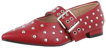 Ital Design Pumps Nieten und Schnalle 7360 weinrot