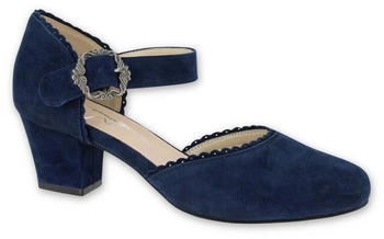Hirschkogel Trachtenpumps Melana dunkelblau schwarz Flamenco-Stil Trichterabsatz 5cm