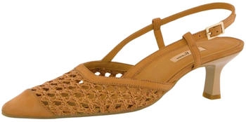 Paul Green Peeptoes Slingpumps 6144-017 gelocht geflochten braun