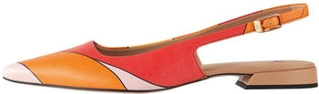 Högl Sophie Sling Pumps orange rot gestreift 1948
