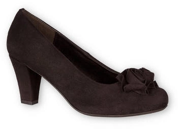 Andrea Conti Trachtenpumps schwarz taupe Microfaser 7cm