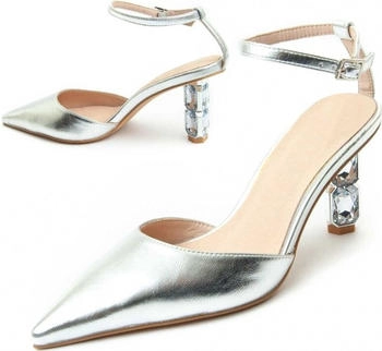 Montevita Schuh Absatz Festshoe10 silber