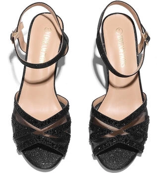 Dream Pairs Nina Pumps Sandalen Glitzer NINA-166