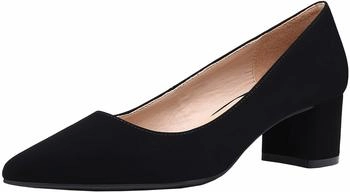 Dream Pairs Pumps with chunky pointed block heel and low heel schwarz/nubuck