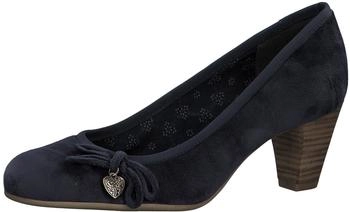 s.Oliver Pumps Heart Bow Block Heel (5-22470) blau