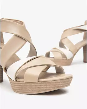 Nero Giardini Leather High Heel Pumps beige
