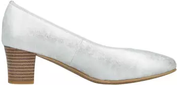 Rieker Pumps with round toe and block heel 44650 silber