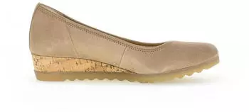 Gabor Comfort Pumps Leather Wedge Pumps sand