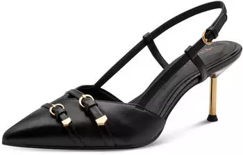 Tamaris Slingback Pump with Stiletto Heel schwarz