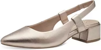 Marco Tozzi Vegan Pumps Block Heel Ankle Strap (2-29505-42) gold platinum
