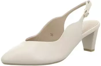 Caprice Leather Pumps with Slingback and Pointed Toe 9-29603-44 beige