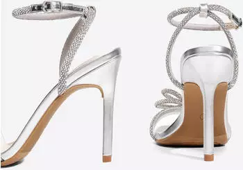 Dream Pairs Women's Party Bridal Shoes Sandals Pumps silber/weiß
