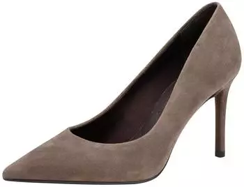 Tamaris Pumps, Leather taupe suede