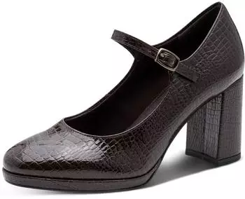 Tamaris 1-22462-45 TOUCH-IT Footbed, Block Heel, ANTIslide & ANTIshokk Function mocca croco