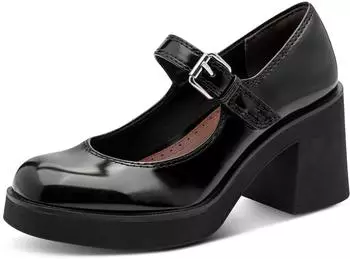 Tamaris Strap Pump Block Heel schwarz