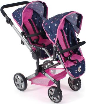 Bayer-Chic Puppenwagen Linus Duo Butterfly navy-pink