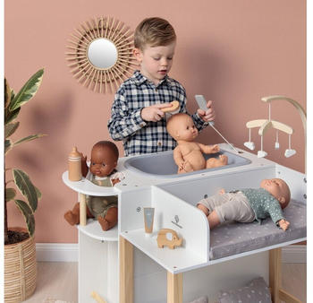 Musterkind Puppen-Center Viola weiß/natur/grau – Musterkind Puppen-Center Viola weiß/natur/grau für stundenlangen Spielspaß