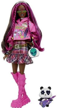 Barbie Extra doll With Pet Panda Pink-Streaked Brown Hair (HKP93)