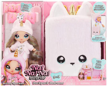 MGA Entertainment Na! Na! Na! Surprise 3-in-1 Backpack Bedroom Unicorn Playset - Britney Sparkles