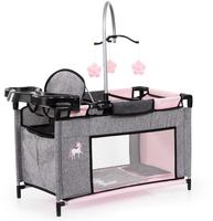 Bayer Puppenbett "Multibett" mit integriertem Hochstuhl, Wickelablage und Mobile