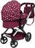 Bayer Design Kombi-Puppenwagen Xeo mit Tasche bordeaux/rosa