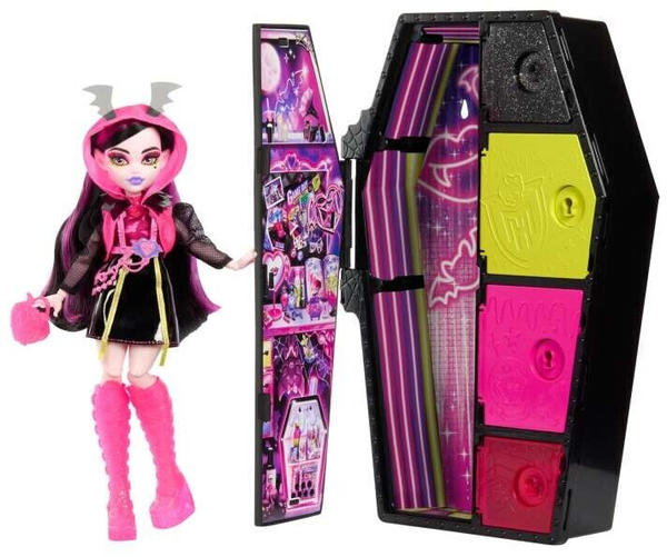 Monster High Skulltimate Secrets Neon Frights Doll - Draculaura (HNF78)