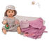 Götz Sleepy Aquini Mädchen Avocado 33 cm, Babypuppe ohne Haare mit braunen Schlafaugen