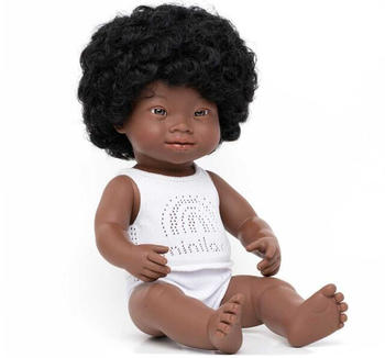 Miniland Baby Doll African Girl with Down Syndrome 38 cm