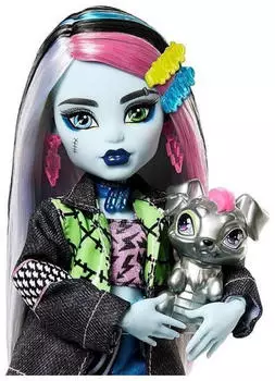 Mattel Monster High Doll With Pet - Frankie Stein (HXH73) – Mattel Monster High Doll With Pet - Frankie Stein (HXH73): Einzigartige Modepuppe