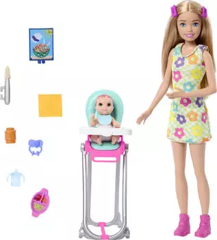 Mattel Babysitting-Set mit Farbwechseleffekt (HTK35)