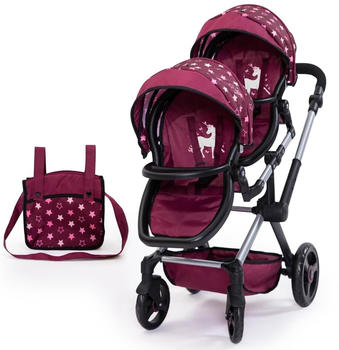 Bayer Design Zwillingspuppenwagen Xeo Twin bordeaux Sterne