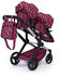 Bayer Design Zwillingspuppenwagen Xeo Twin bordeaux Sterne