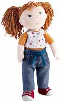 HABA Puppe Malou - 30 cm Weichpuppe zum Spielen und Kuscheln - Weiche und waschbare