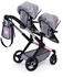Bayer Design Zwillingspuppenwagen Xeo Twin grau/rosa
