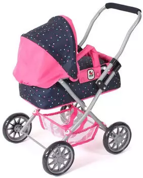 Bayer-Chic Mini-Kuschelwagen Smarty konfetti pink – Der Bayer-Chic Mini-Kuschelwagen Smarty konfetti pink: Perfekt für kleine Puppeneltern